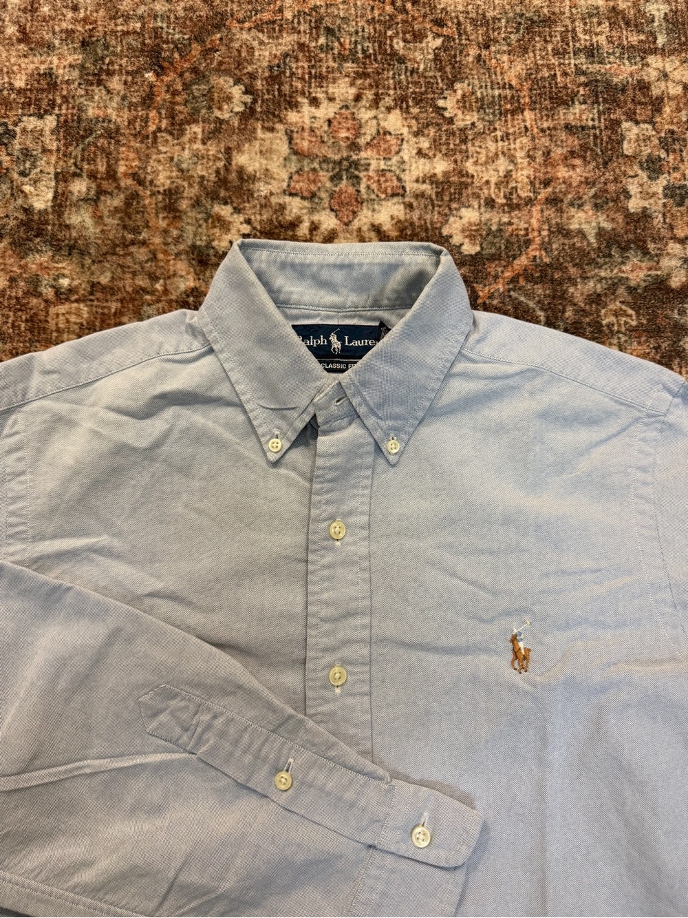 Ralph Lauren Men’s Light Blue Oxford Button-Down Shirt size small